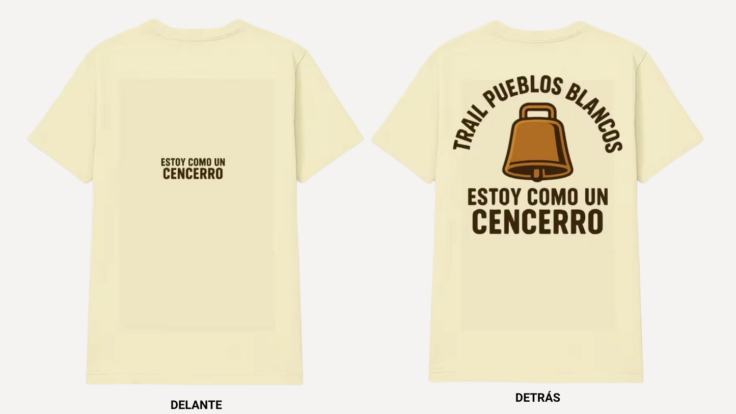 Preventa Camiseta beige de paseo "Estoy como un cencerro"