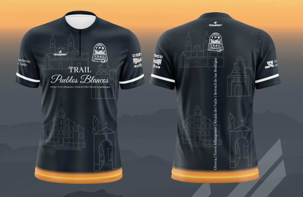 Camiseta técnica cremallera 2ª EDICIÓN TRAIL PUEBLOS BLANCOS